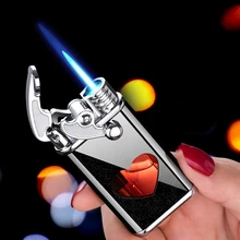 

Windproof Torch Turbo Love Lighter Jet Visible Butane Gas Metal Cigar Cigarettes Lighters Lady Gift Smoking Accessories