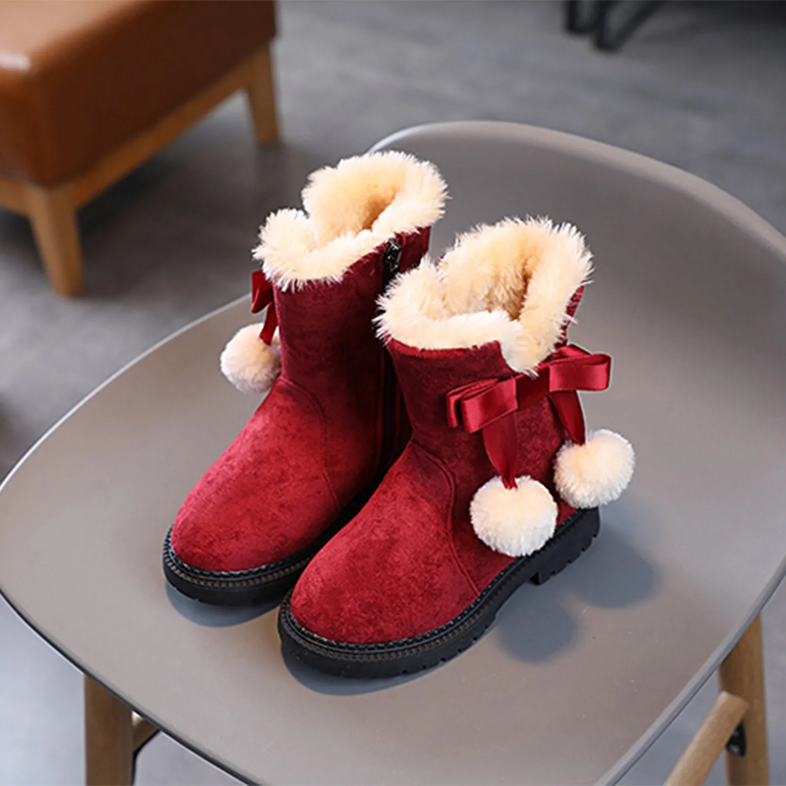 

Girls Mucks Fashion Autumn And Winter Girls Snow Boots Thick Bottom Non Slip Warm And Comfortable Combat Boots Shoes for Girls