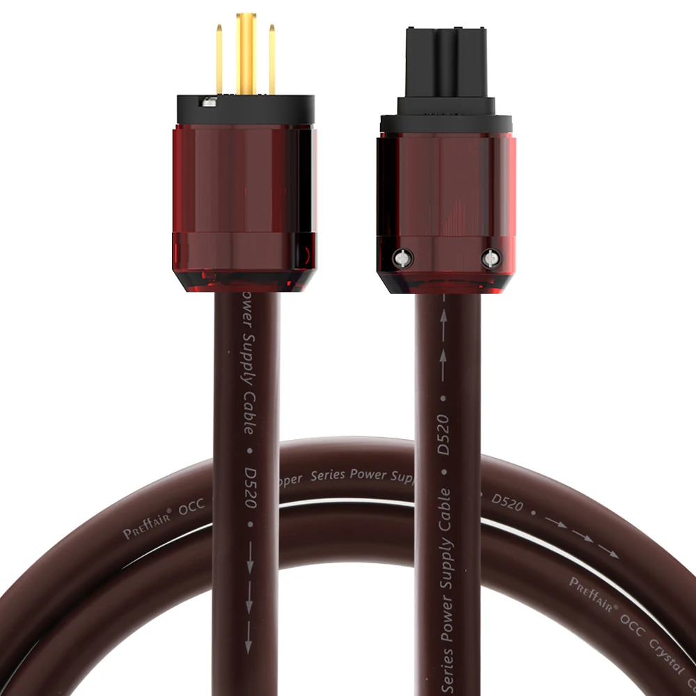 D520 P079G HIFI Goldene Referenz AC-Stromverlängerungskabel Hi-End vergoldetes US/EU-Standard-Netzsteckerkabel – Detail 7