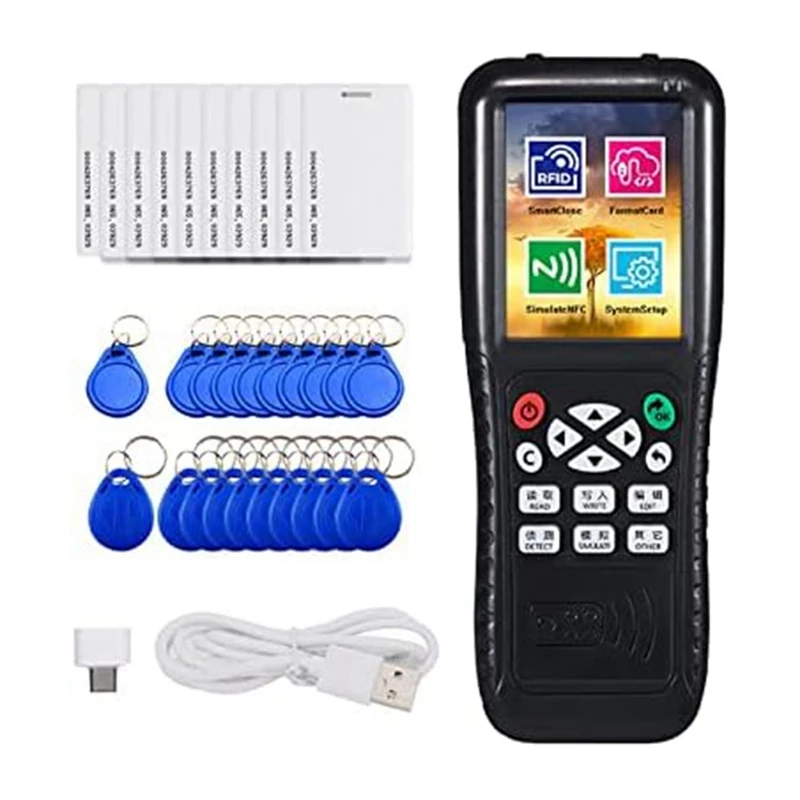 

1 Set Black Rfid Duplicator Copier Writer Smart Card Key Machine RFID NFC Decode Function