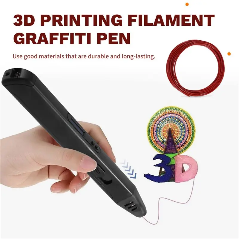 A29F-RP800A 3D 펜 스크리블 펜 OLED 디스플레이 낙서용 PLA 필라멘트가 포함된 3D 프린팅 펜
