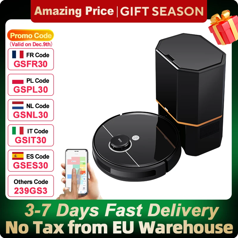 Odkurzacz Robot ABIR R30 ze stacją odsysania kurzu z EU za $229.15 / ~950zł