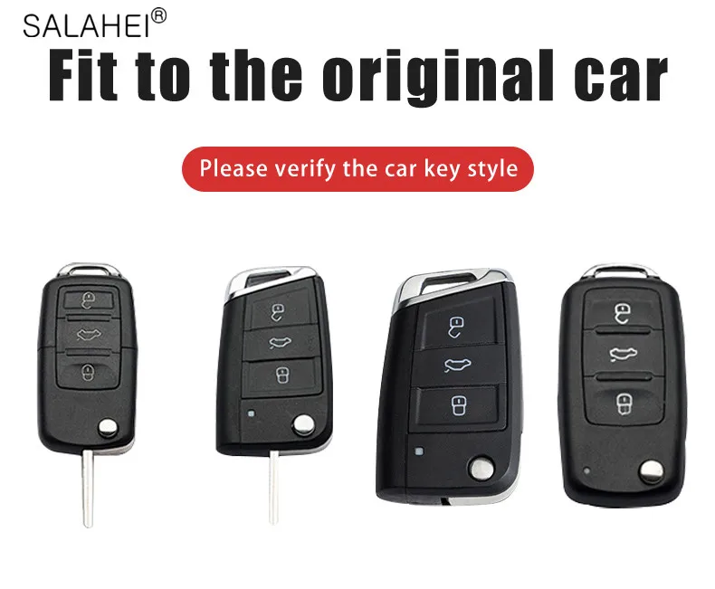 Leather Car Key Cover Remote Fob Holder Case Shell For Volkswagen VW Jetta Golf Polo Passat Tiguan For Skoda Octavia Seat key case key case cover car key shell