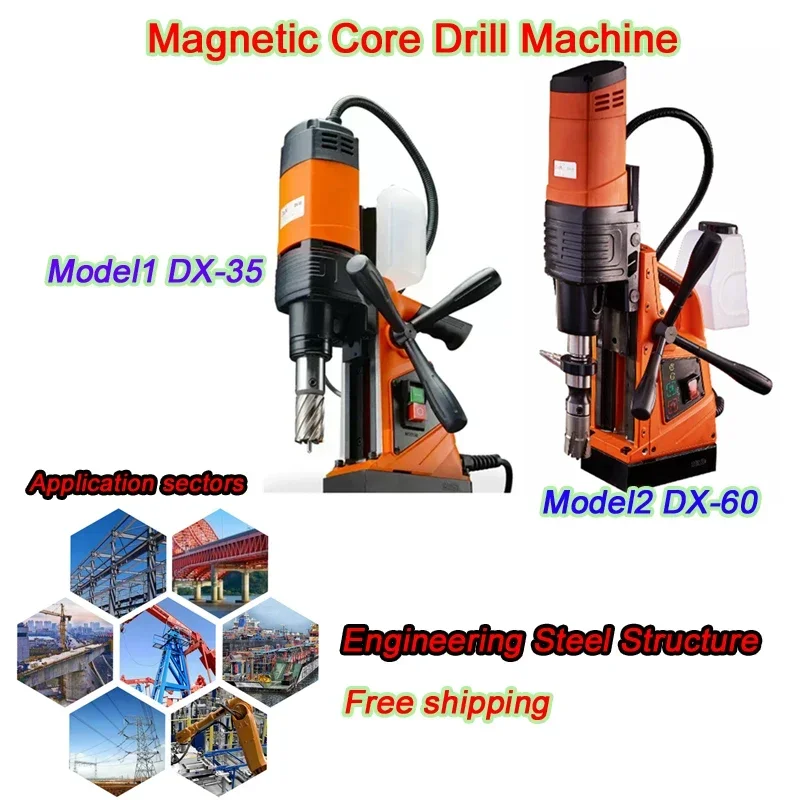 

Magnetic Core Drilling Machine DX-35 DX-60 Annular Cutter Magnetic Drill Press 1100W 1500W Electric Bench Drilling Rig Machine