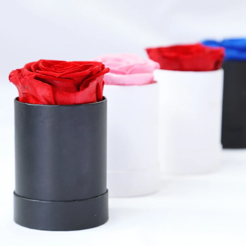 Flower Bucket Round Hug Bucket Gift Box Bouquet Packaging Cylindrical Flower Box DIY Wedding Valentines Day Gift 6.5*7.5CM