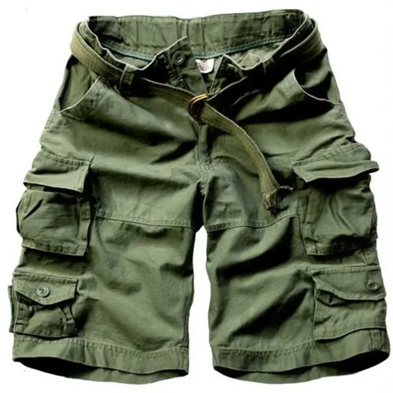 11 Color Mens Summer Camo Big Size Loose Beach Short Trousers Outdoor Hiking Fishing Climbing Multi-pocket Straight Cargo Shorts