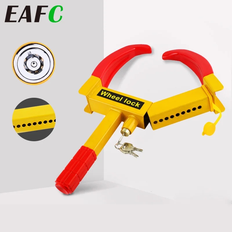 EAFC 자동차 휠 잠금 장치 범용 타이어 잠금 장치, 자동차 도난 방지 장치, 무거운 휠 클램프 잠금, 타이어 클로 트레일러 도구, 자동차 액세서리  Best Top5