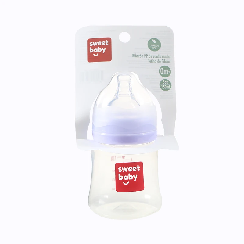 150/260/350ml Baby Bottle with Infant Wide-Caliber Baby Feeding Bottles Silicone Nipple Milk Water Drinking Bottles for Kid