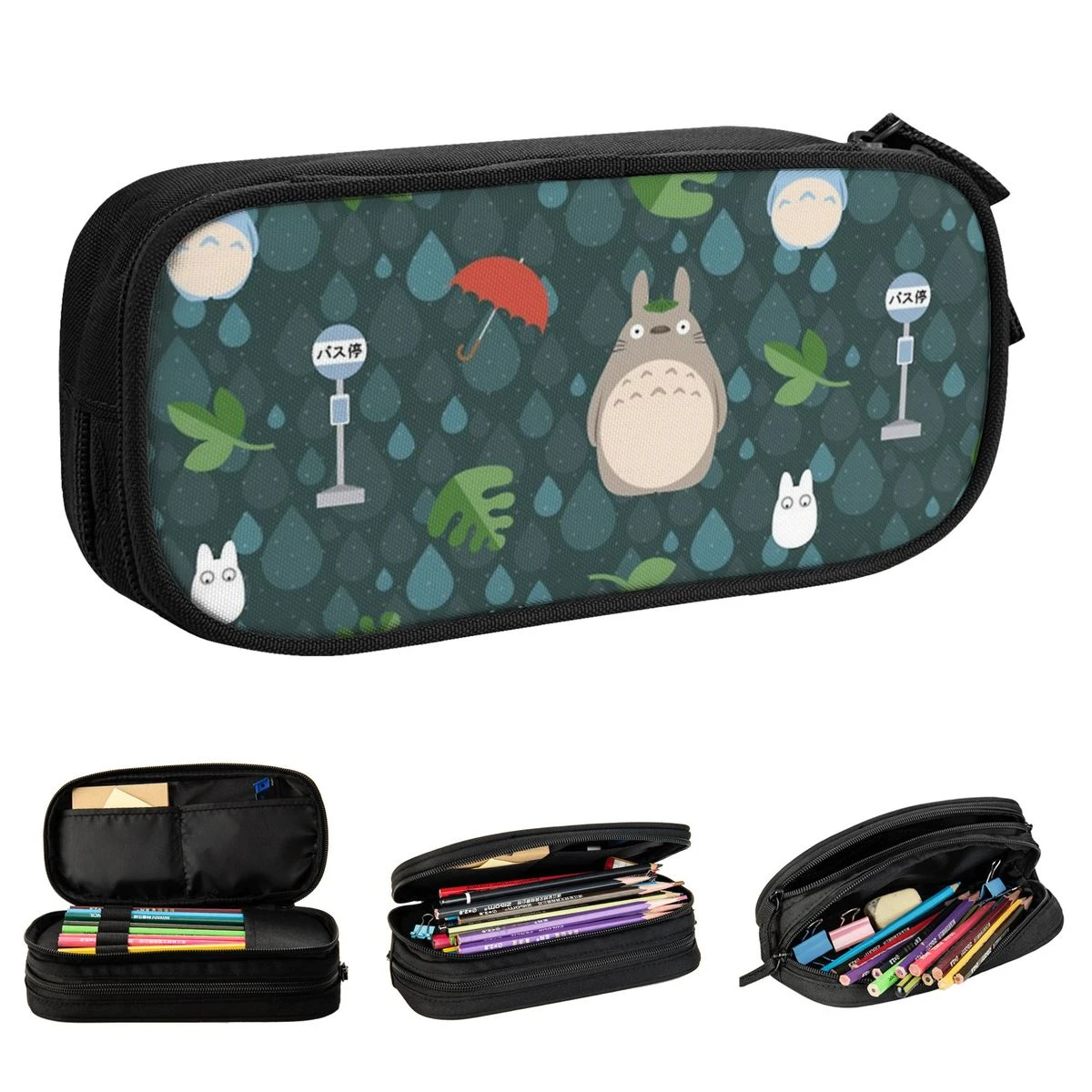Ghibli para lápices con diseño de vecino Totoro, nuevo estuche para bolígrafos de gran capacidad para niños, estuches para lápices de regalo de oficina| | - AliExpress