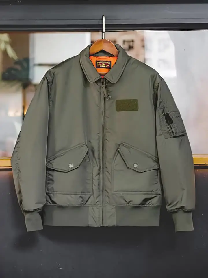 Maden メンズ CWU-45P 爆撃機ジャケット 秋冬用防風厚手アウター