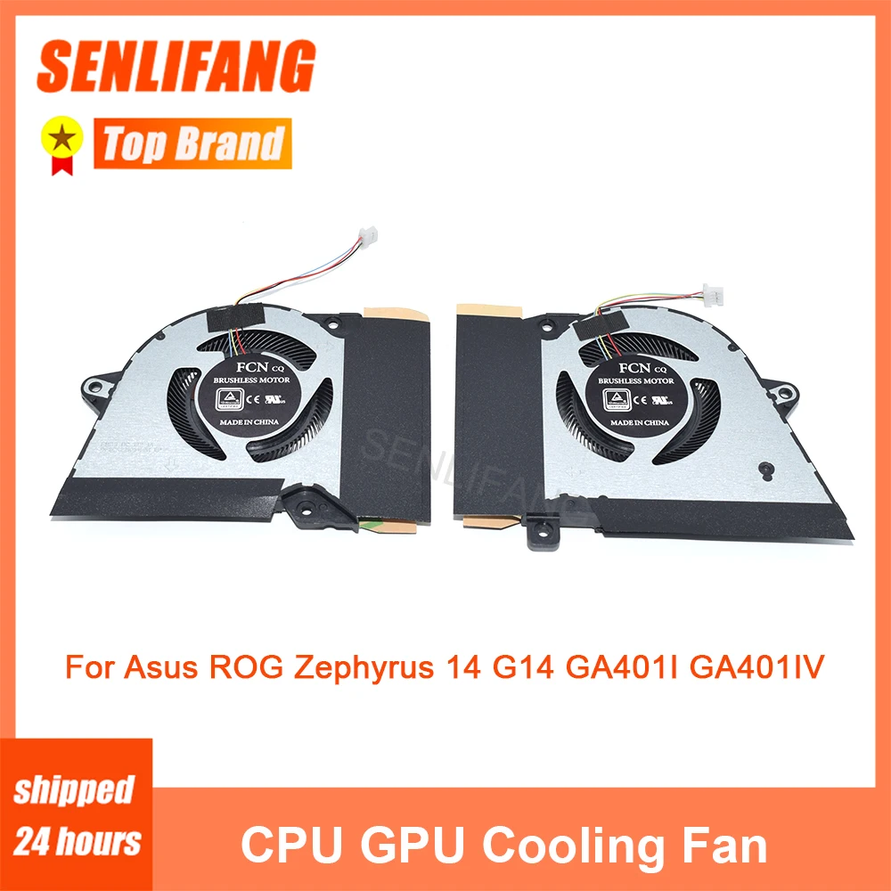 para Asus Rog Zephyrus 14 G14 Ga401i Ga401iv Ga401iu Ga401ih Novo Portátil Cpu Gpu Ventilador 13nr03f0ap0301 13nr03f0ap0101 Dfsck22115181h