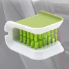 Car Interior Seat Belt Cleaning Special Tool Double Sided U Type Folding Tray Sponge Diamond Brush U Shape Kitchen Washing Tool 5