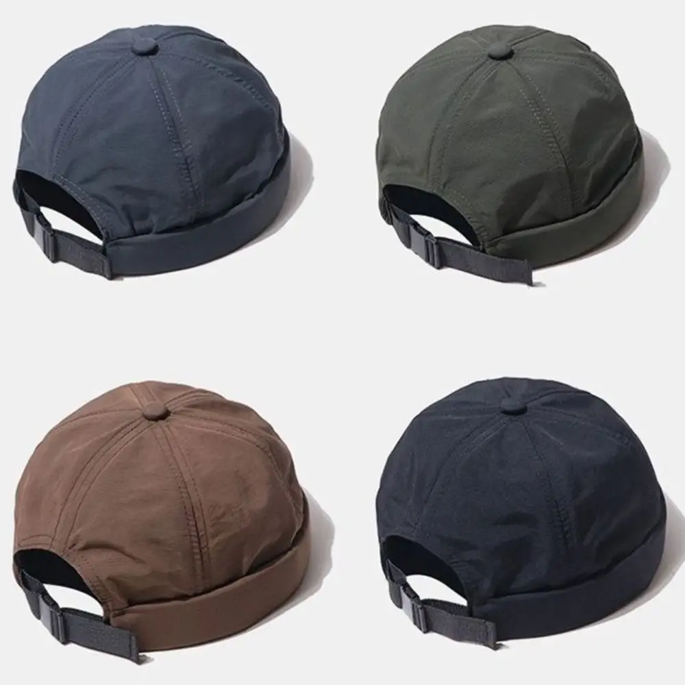 Quick Dry Brimless Hat Lightweight Daily Beanie Mesh Beanie Docker Cap Sailor Rolled Cuff Harbour Hat Casual Skullcap 6