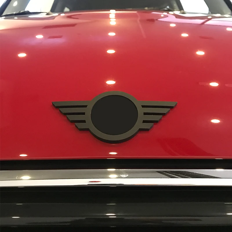 미니 쿠퍼 F54 F55 F56 F57 F60용 3D ABS 자동차 앞 보닛 후면 트렁크 로고 스티커 외장 엠블럼 배지 장식 데칼