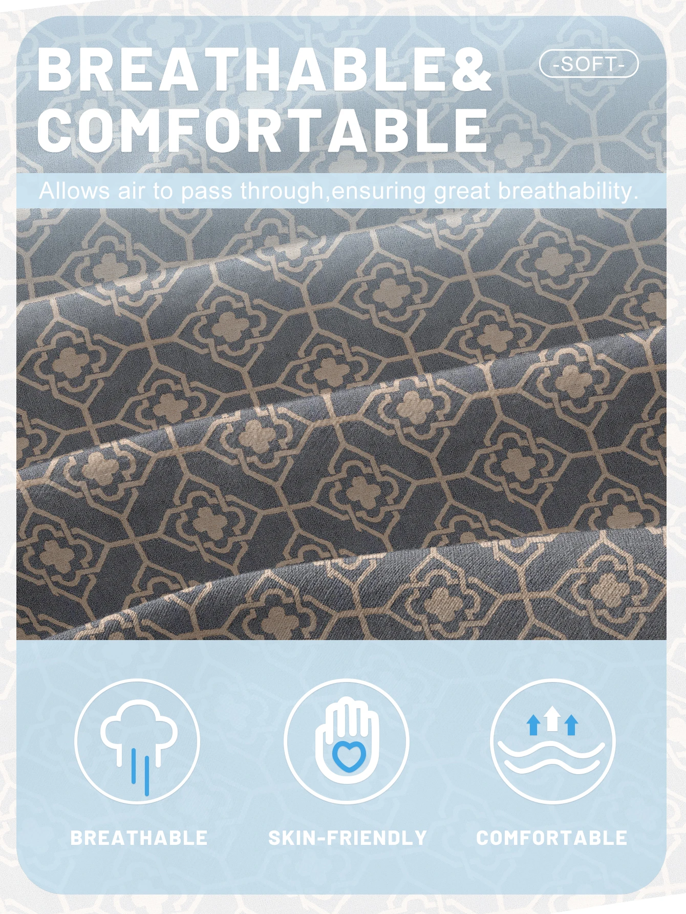 1 Simple modern Geometry printed matte Fitted Sheet, bedroom printed bed cover, bedding (excluding pillowcases) 5