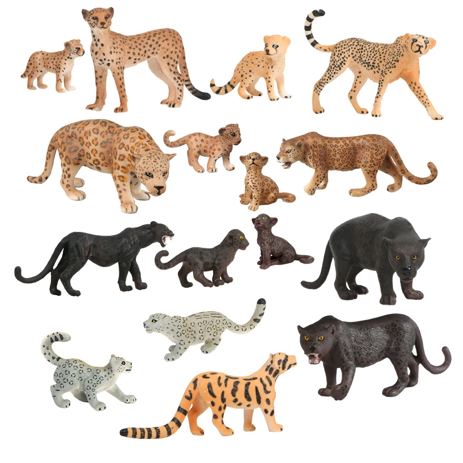 

Realistic Wild Forest Animal Cheetah Model Leopard Action Figure Panther Figurines Jaguar Collection Toy For Kids Education Gift