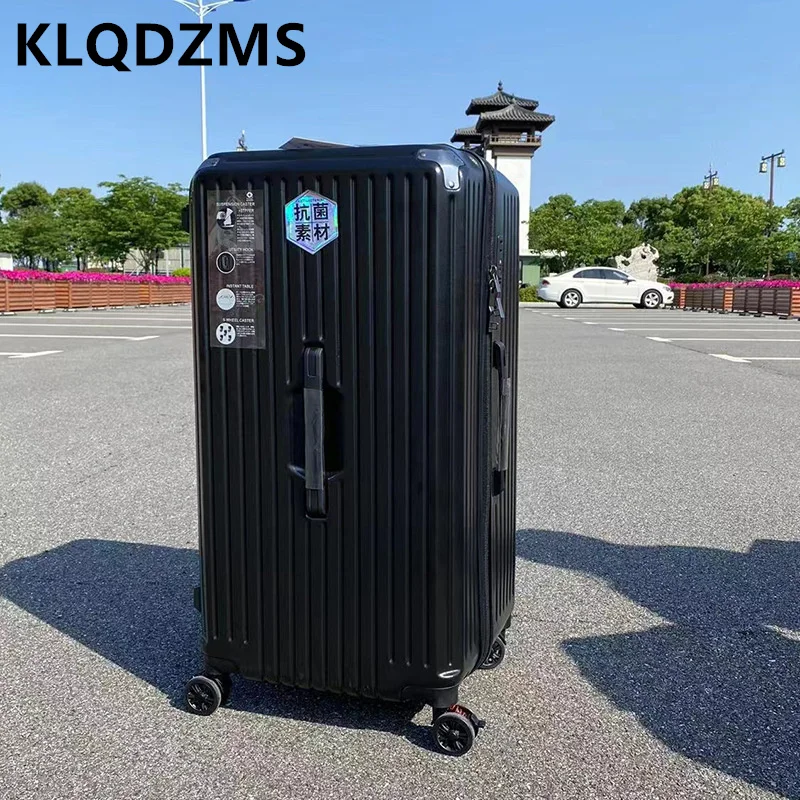 

Новый чемодан KLQDZMS 22 дюйма, 24 дюйма, 26 дюймов, 28 Дюймов, 30 дюймов, 32 дюйма, 34 дюйма, вместительная утолщенная тележка из поликарбоната, предметы первой необходимости для путешествий, Женский чемодан
