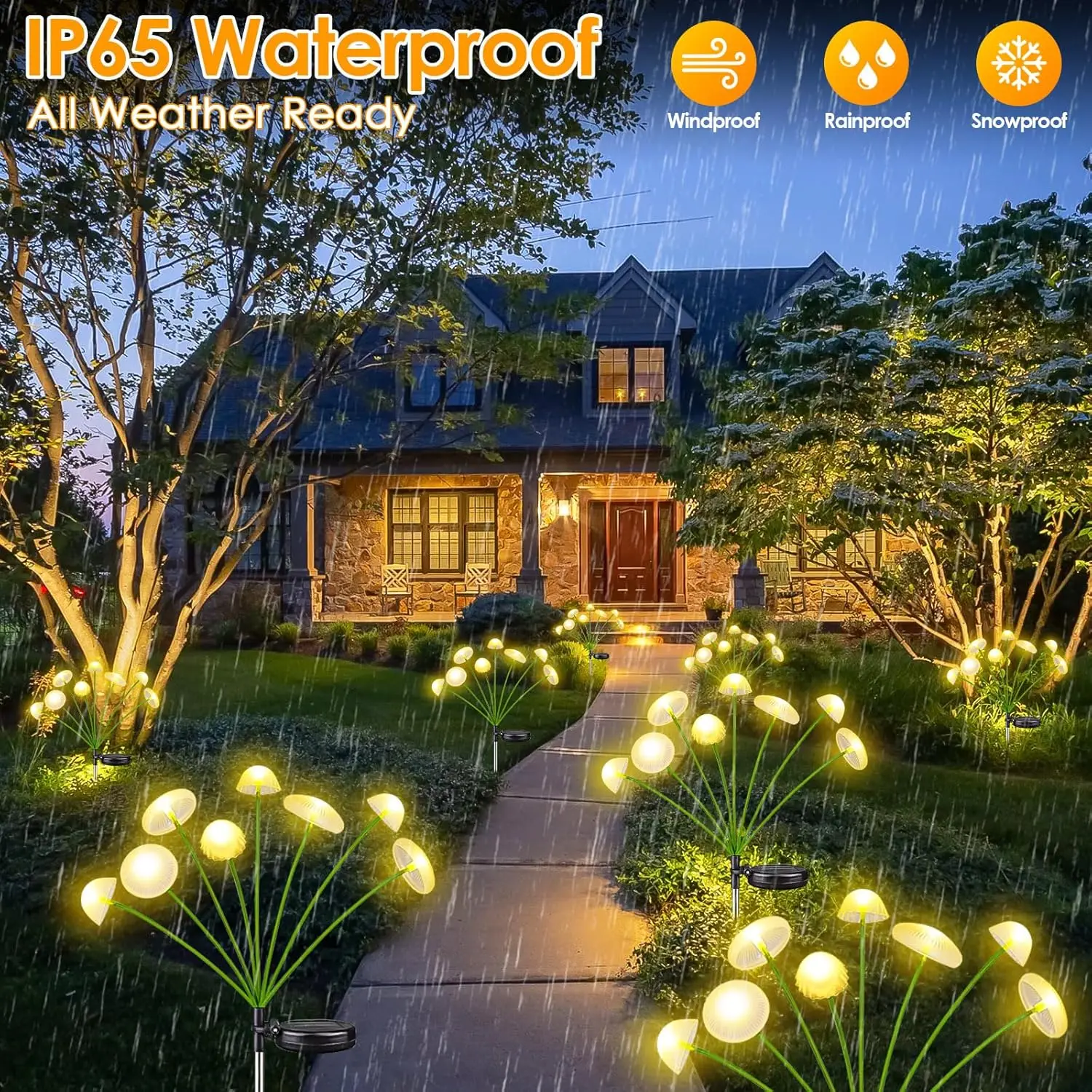 Waterproof Decor LED Solar Mushroom Lights View 1