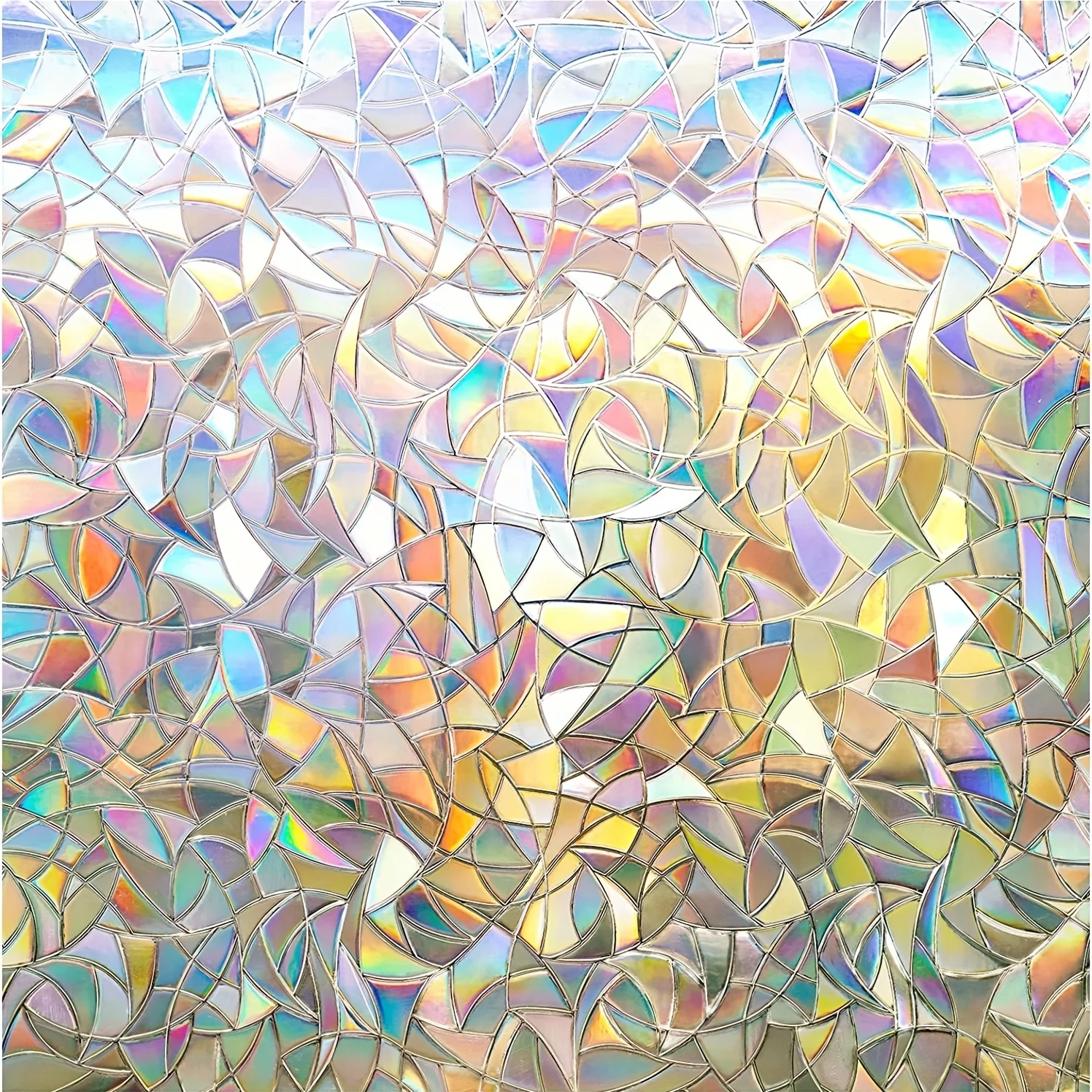 Window sticker Window Privacy Film Rainbow Window Clings 3D Decorative Vinyl Stained Glass Decals Static Cling Sticker