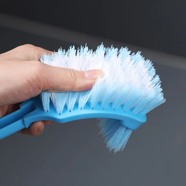 Műanyag Hosszú Fogantyú Wc Kefe Fürdőszoba Konyhai Tisztító Ezüst Súroló Készletek - Image 4