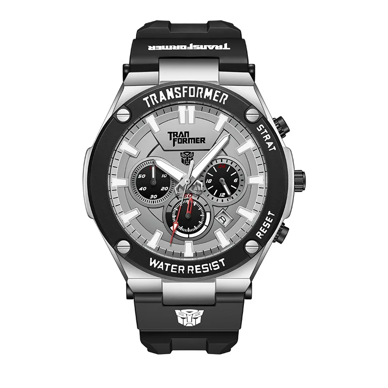 MARK FAIRWH Watch men's sports waterproof quartz watch night light multifunctional timer