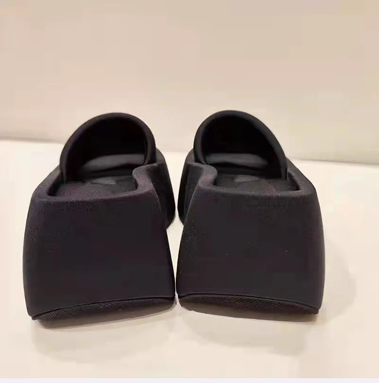 Baldauren New Platform Women Slippers Summer Square Toe Brand Satin Sandals WomenSexy High Heels Shoes Beach Sandals