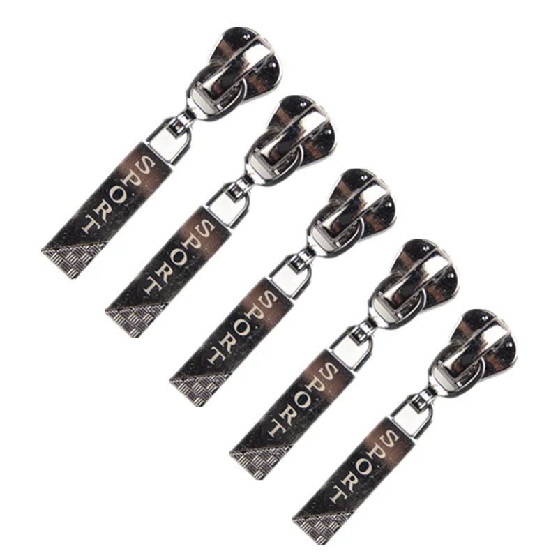 10/20Pcs 5# Resin Zipper Gun Black Zipper Head Clothing Home Textile Metal Slider For B09