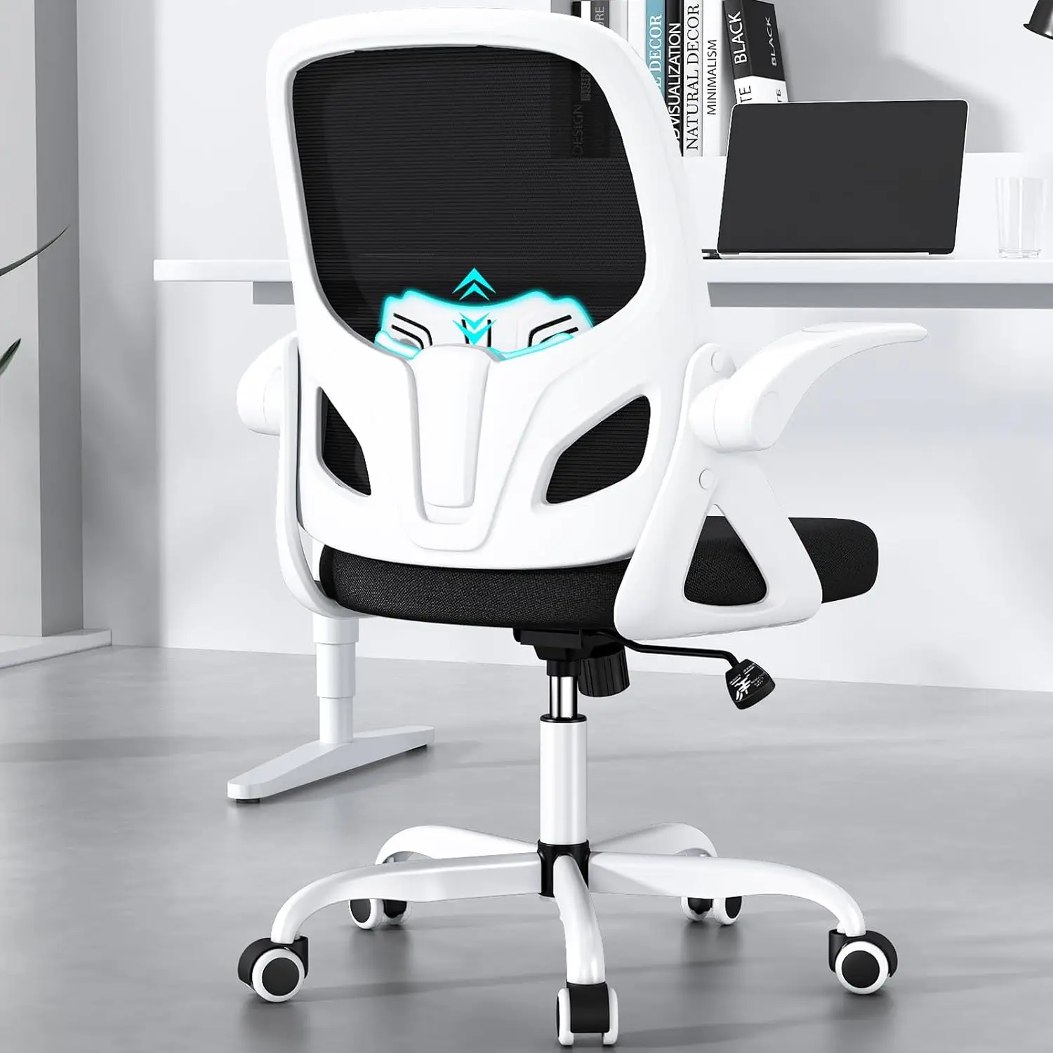 Office Desk Chair with Lumbar Support Ergonomic Mesh Office Chair with Wheels and Flip-up Armrests Adjustable Height Swivel Comp gongbei 7 plc hmi all in one comes with 4 analog inputs and 2 analog outputs comp atible with siemens smart s7 200 plc s7 v4 0