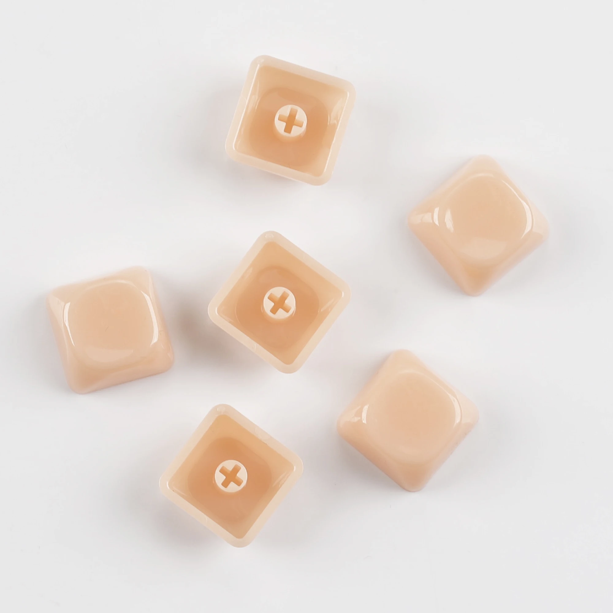 YMDK PC 소재 MOA 프로필 젤리 컬러 프레시 1u 블랭크 키캡 DIY(두께 약 1.5mm) MX 기계식 키보드용