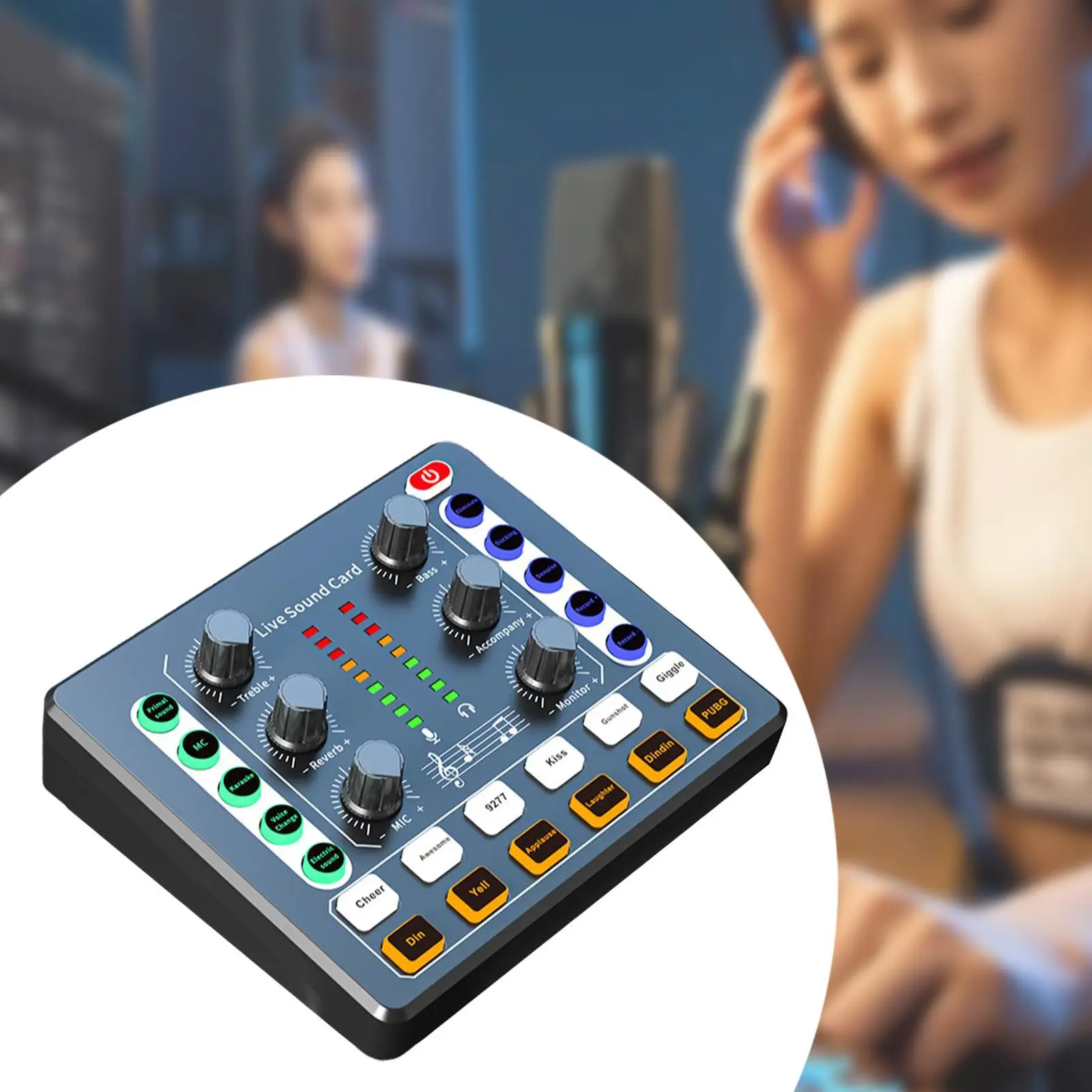 Audio Mixer Professional Sound Card for Headset Voice Chatting