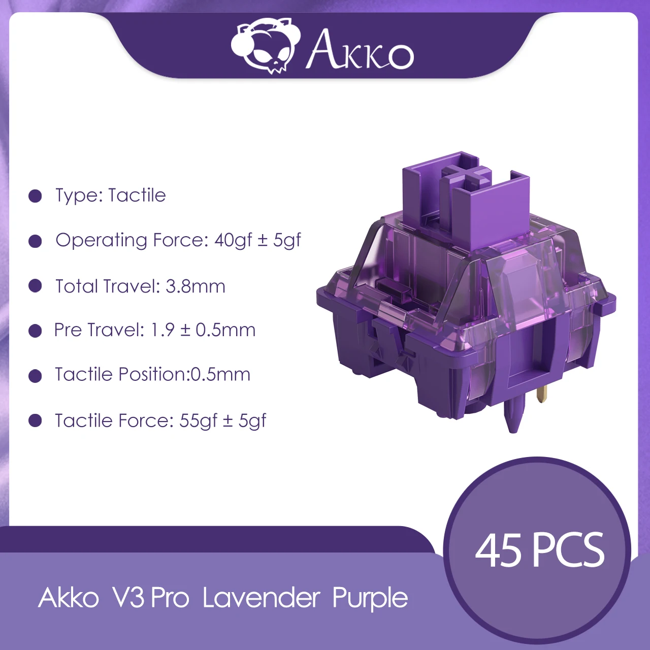 Pro Interruptores de Teclado Mecânico Tátil Linear Switch para Teclado Substituível Outemu Gateron Cereja mx 45 Pcs Pack Akko-v3 - Imagem 6