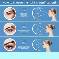 Portable Led Table Stand Foldable Pocket 30X Magnifying Mirror With Light Make Up Mirror With Lights For Travel - Image 6