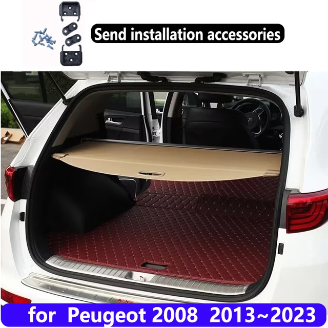 Kofferraum vorhang für Peugeot 2013 2023 ~ Auto dedizierte Kofferraum  abdeckungen Kofferraum vorhang Heck vorhang versenkbares Raum zubehör -  AliExpress