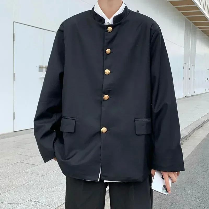 

Youth Jacket Suit Fashion Clothing Men's Uniform Student Style Autumn Casual Coat Gakuran Small Japanese