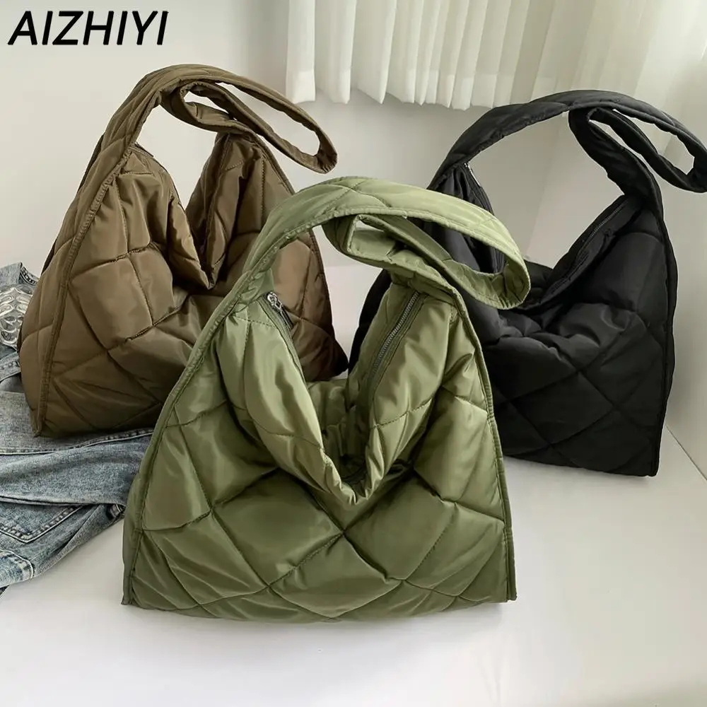 Cloud Bag with Ruffle Design Nylon Soft Lightweight Shoulder Tote main image 1