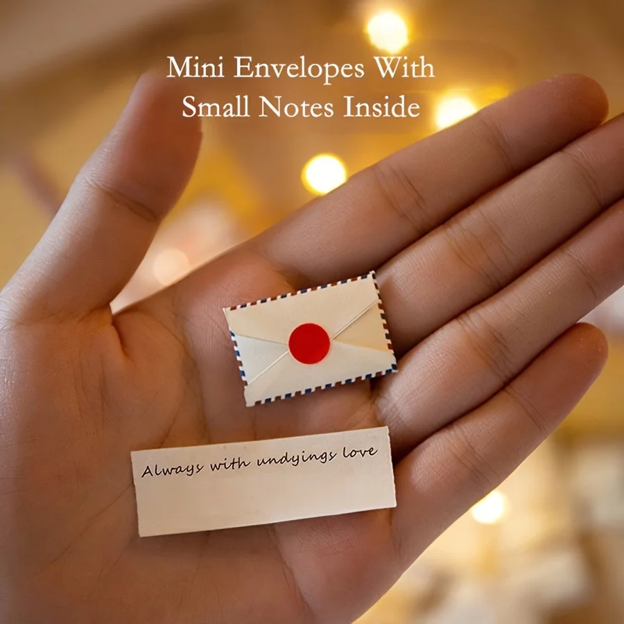 36pcs Mini Envelopes 36pcs Round Sticker Friend Lover Parent Graduation Valentine's Day Anniversary Gift