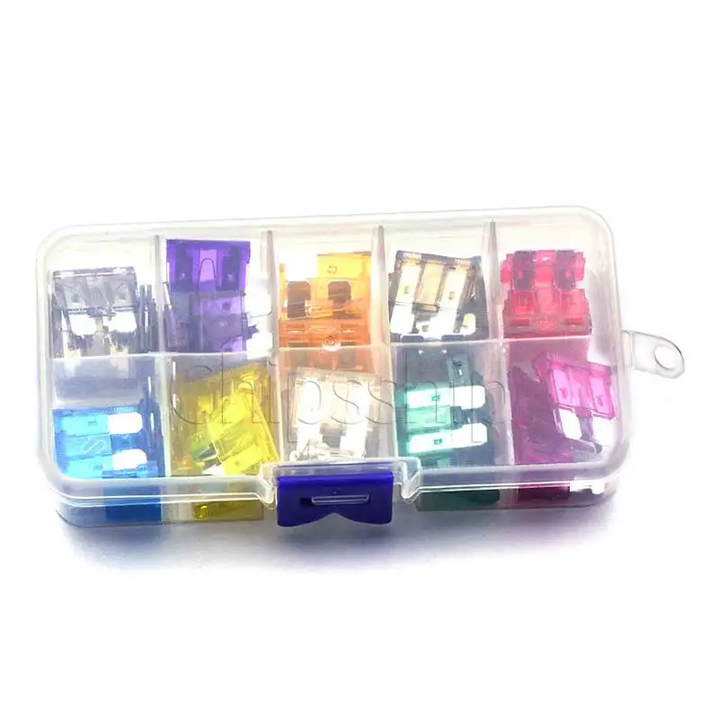 10 Kinds of Medium Size Car Fuse Pack Xenon Lamp 2A-35A Fuse Vehicle Insert