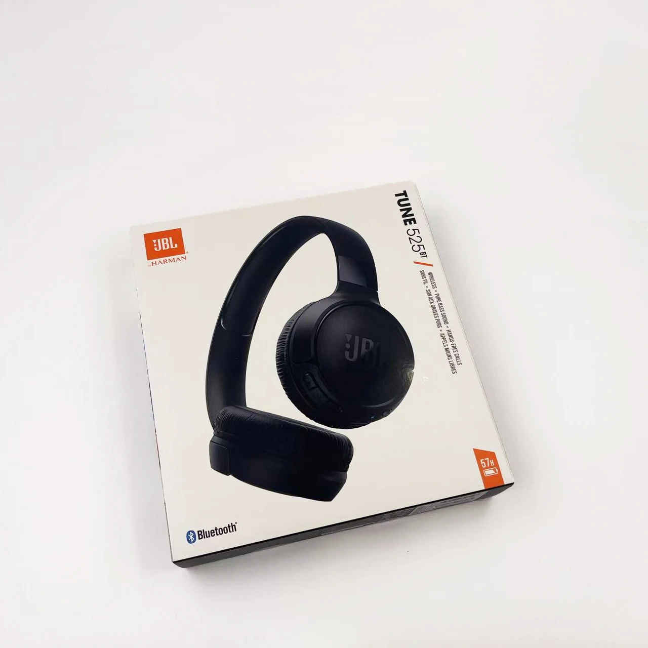 JBL TUNE 525BT Écouteurs Bluetooth sans fil sur l'oreille Longue durée de vie de la batterie de 50 heures Convient aux jeux de musique et au streaming en direct