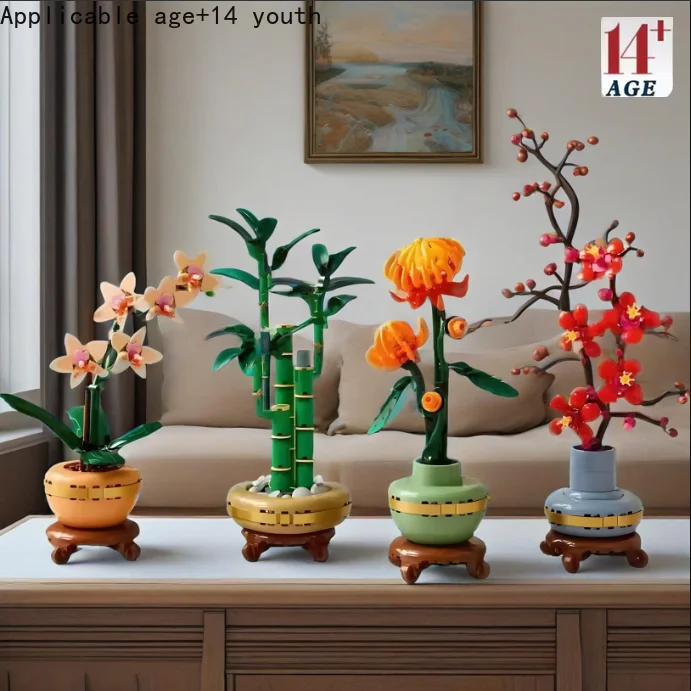 Bir arada düzenlenmiş renkli çiçek yapı taşı seti