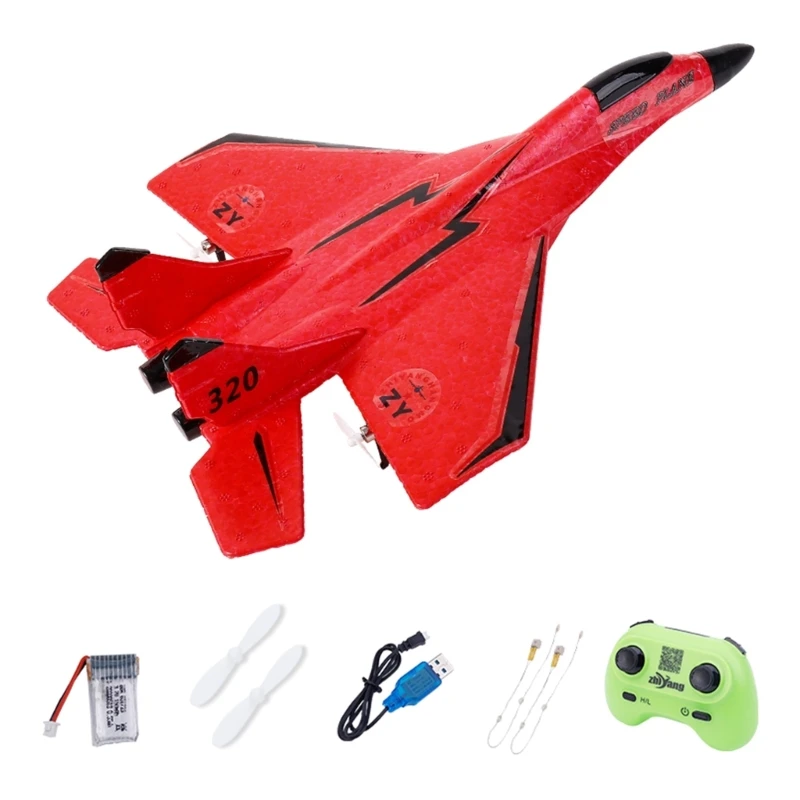 Led rc planador brinquedo fácil voar modelo avião ao ar livre criança menino brinquedo eletrônico dropshipping