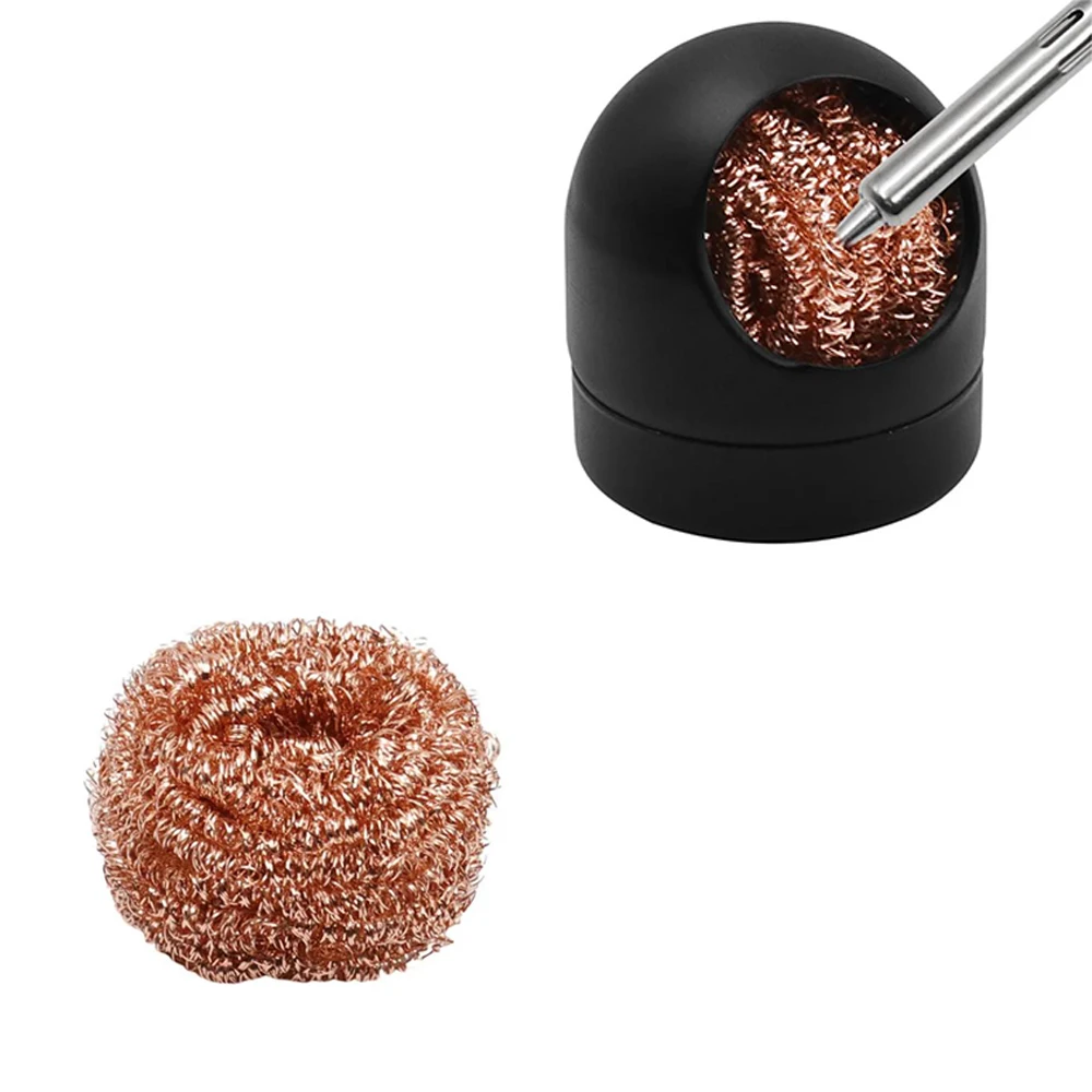 Soldering Iron Tip Cleaning Kit with Metal Wire Stand and Tin Remover Tools