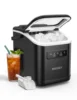 Countertop Ice Maker with Handle, Ice in 6Mins, 26 lbs/Day,Portable Ice Maker Machine with Self-Cleaning for Apartment/Under 1
