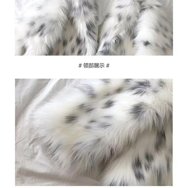 2023 autumn and winter new loose thickened mid-length fashionable foreign style stand-up collar color imitation fur coat women
