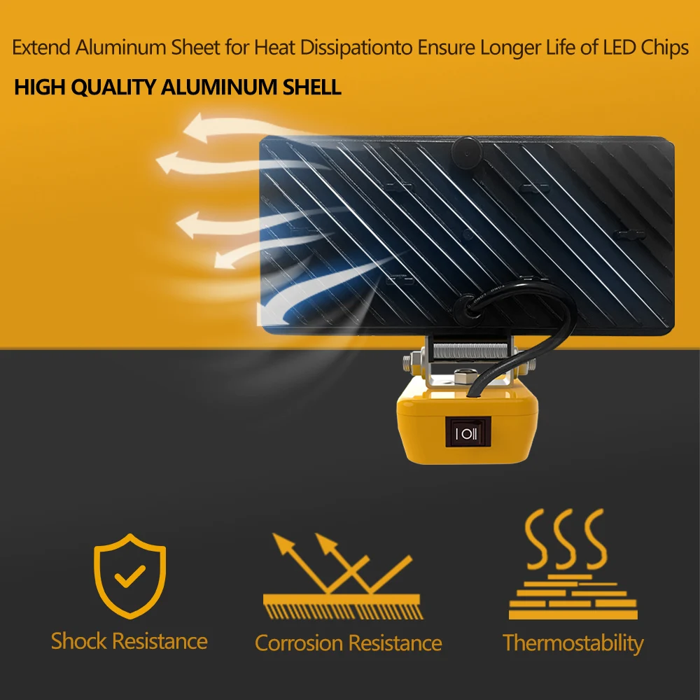 Portable lantern LED Light Spotlights Cordless Outdoor Work Fishing Handheld Emergency Tool Light Fit Dewalt 18V Battery portable lanterns portable spotlight portable flashlight portable work lights portable work light emergency lights portable torch camping light camping lamp camping lantern