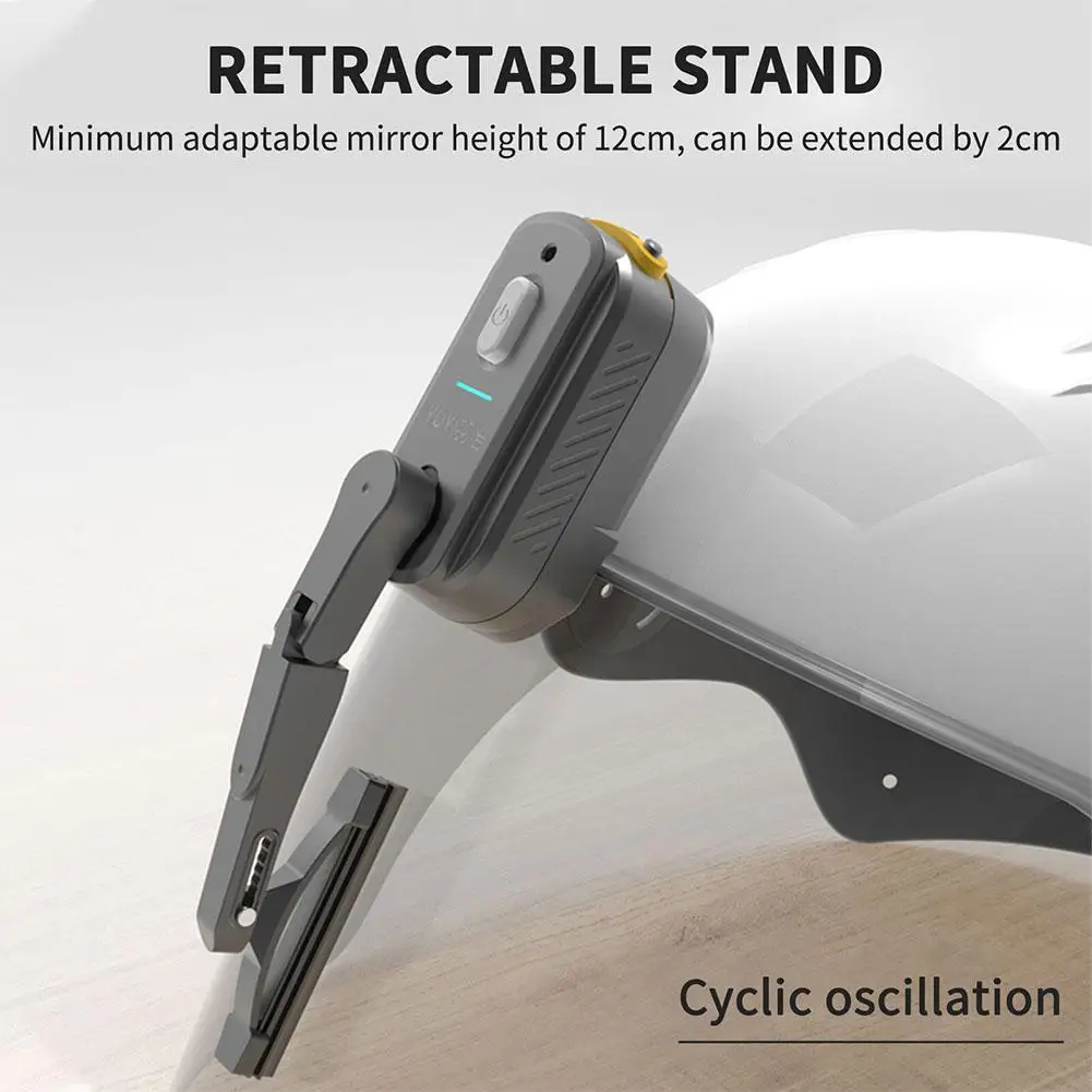 Motorcycle Helmet Wiper 2 Speed Rechargeable Waterproof Windshield Wiper For
