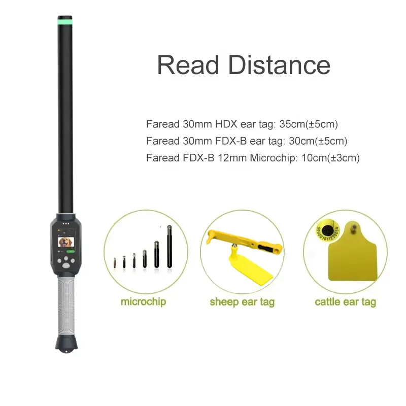 Maitepus Animal RFID Stick Reader Farm Animal Reader New Microchip Tube Glass Tag Antenna Bluetooth Handheld Stick