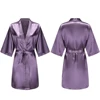 Robes courtes et soyeuses pour femmes, en Satin, pour demoiselle d'honneur, fête de mariée, vêtements de nuit