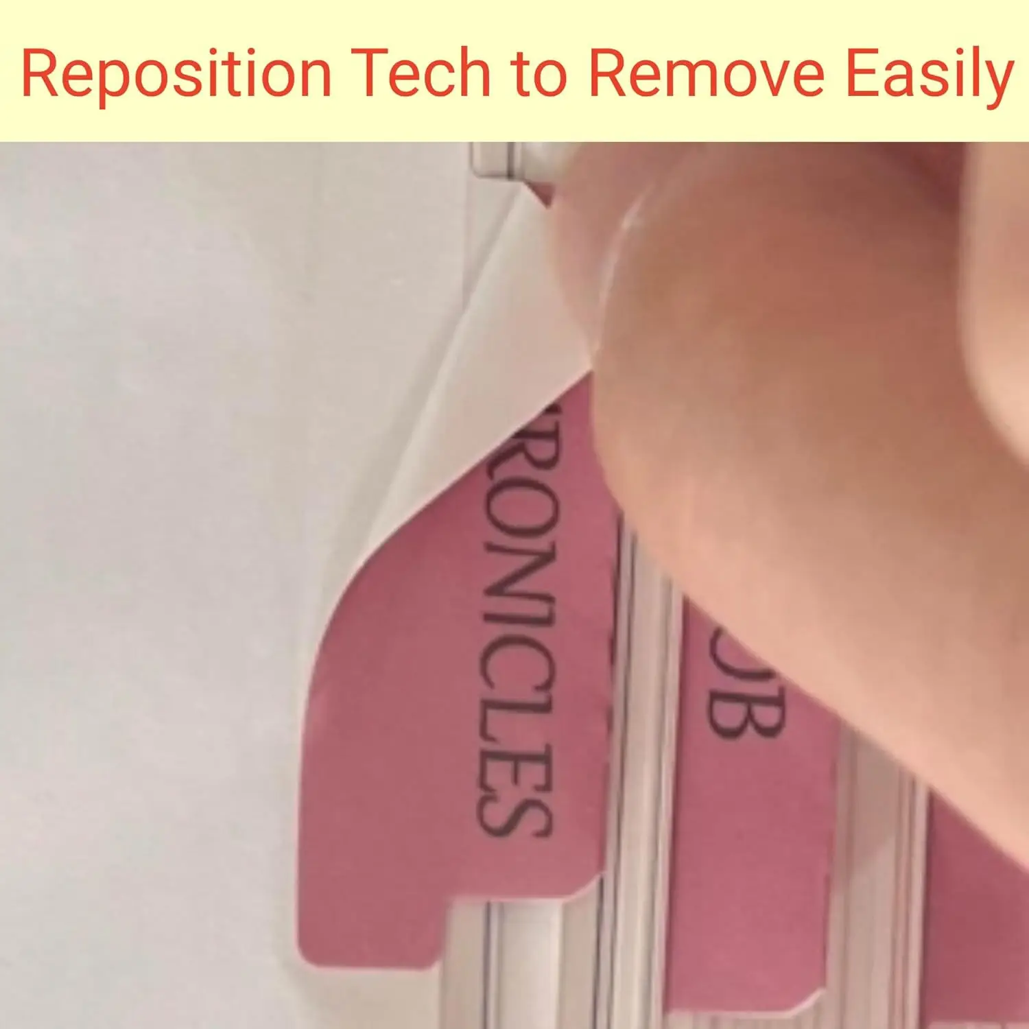Bible Tabs Reposition Large Print Stickers Easy to Read and Apply Bible Tabs for Women and Man White Pink 2