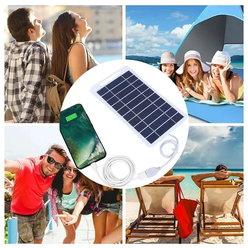 2W-15W Solar Charger Portable W/USB-C Fast Charging for IPhone Samsung Power Banks Camping Hiking Emergency Power Supply EESBAO