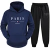 Hooded Sweatshirts Tracksuit for Men High Quality Paris Printed Hoodies and Jogger Pants Male Autumn Winter Casual Jogging Suit 5